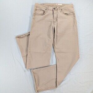 Mens 32x30 Wrangler Khaki Tan Regular Fit Straight Jeans Pants EXCELLENT